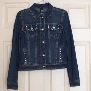 BACCINI Girl's Jeans Jacket Rhinestones Size-S